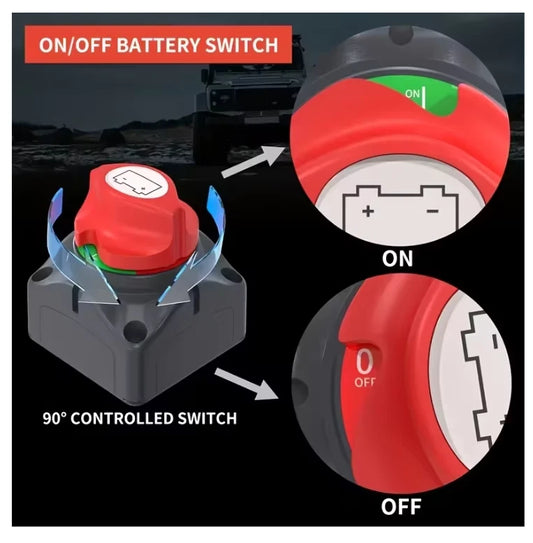 battery Switch Isolator Cut Off Kill for Knob Marine Truck Camper Boat 12V 600A