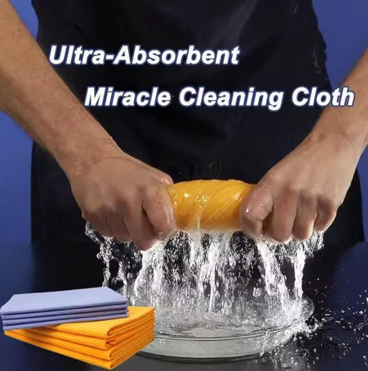 8Pcs Ultra-Absorbent Miracle Cleaning Shammy Multi-Purpose Rags Towels Cloth UK